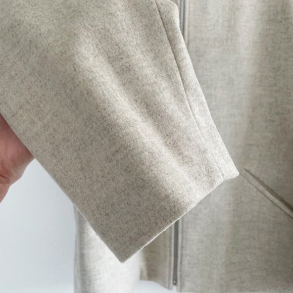 Bonnie & Norma Wool Blend Size Medium Full Zip Hooded Jacket Neutral Tan Vintage - Picture 4 of 13